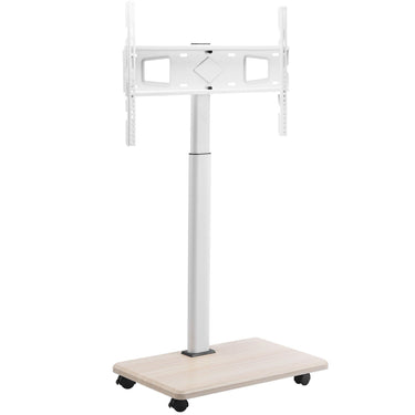 Rolling TV Stand, Mobile TV Cart for 32-70 Inch Screens, 25° Left-Right Rotation and Height Adjustable TV Mount on Wheels, Holds up to 99 lbs for Corner, Bedroom, Outdoor, Max VESA 600x400mm