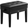 Adjustable Piano Keyboard Bench Storage Padded Seat Wooden Vanity Bookcase Stool