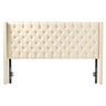 Headboard, King Size Headboard with Adjustable Height, Comfortable Diamond Tufted for King Size Bed, W84.1 x H (54.33-60.24) x D 8.27 in, Ideal for Bedroom, Hotel, Homestay, Dormitory, Cream