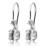 TK3W085 - Stainless Steel Earrings with AAA Grade CZ in Clear