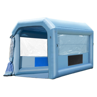 Inflatable Paint Booth, 13.1 x 9.8 x 9 ft Inflatable Spray Booth, with 750W Powerful Blower and Air Filter System, Portable Car Paint Booth for Motorcycle, Bicycle, Auto Part Painting
