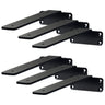 Shelf Bracket, 8'L x 4'W x 1.6'H 6 Pcs, Heavy Duty Floating Shelf Brackets, Brackets for Shelves, 5mm Thick Matte Black L Shelf Bracket,Steel Shelving Brackets with 160 lbs Load Capacity