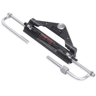 150HP Hydraulic Outboard Steering Kit Boat Marine System, Built-in Two-Way Lock Cylinder, 150HP Pump and High-Strength Nylon Hose for Single Station, Single-Engine use