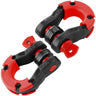 3/4" D-Ring Shackle, 2 Pack Alloy Steel Shackles 66139 lbs (30 Ton) Break Strength with 7/8" Screw Pin, Isolators & Washers, Heavy Duty Off Road Vehicle Recovery Shackle for Jeep Truck, Black