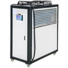 Air-Cooled Chiller Industrial 5 Ton, 5HP Panasonic Compressor, Finned Condenser Portable Conditioner, Micro-Computer Control & Built-in 53L Stainless Steel Water Tank for Plastic Electric