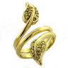 LOAS1055 - Gold 925 Sterling Silver Ring with AAA Grade CZ in Clear