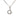 LOA1354 - Rhodium Brass Chain Pendant with AAA Grade CZ in Clear
