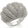 1W020 - Rhodium Brass Ring with AAA Grade CZ in Clear