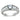 3W133 - Rhodium Brass Ring with AAA Grade CZ in Clear