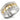 31812 - Reverse Two-Tone 925 Sterling Silver Ring with AAA Grade CZ in Clear
