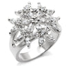 31820 - High-Polished 925 Sterling Silver Ring with AAA Grade CZ in Clear