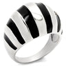 30914 - High-Polished 925 Sterling Silver Ring with Epoxy in Jet