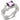 34403 - High-Polished 925 Sterling Silver Ring with AAA Grade CZ in Amethyst