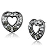TK2627 - IP Light Black (IP Gun) Stainless Steel Earrings with Top Grade Crystal in Multi Color