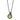 TK2629 - IP Black(Ion Plating) Stainless Steel Chain Pendant with AAA Grade CZ in Apple Green color