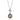 TK2526 - High polished (no plating) Stainless Steel Chain Pendant with Synthetic Glass Bead in Gray