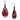 TK2531 - IP Black(Ion Plating) Stainless Steel Earrings with AAA Grade CZ in Orange