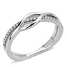 DA157 - High polished (no plating) Stainless Steel Ring with AAA Grade CZ in Clear