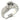 96313 - Rhodium Brass Ring with AAA Grade CZ in Clear