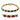 415505 - Gold Brass Bracelet with Synthetic Garnet in Ruby