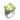 7X314 - Reverse Two-Tone 925 Sterling Silver Ring with AAA Grade CZ in Apple Green color