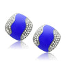 TK278 - High polished (no plating) Stainless Steel Earrings with Top Grade Crystal in Clear
