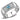 DA283 - High polished (no plating) Stainless Steel Ring with Top Grade Crystal in Sea Blue
