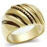 GL289 - IP Gold(Ion Plating) Brass Ring with Epoxy in Jet