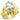 GL080 - IP Gold(Ion Plating) Brass Ring with AAA Grade CZ in Clear