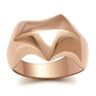 GL161 - IP Rose Gold(Ion Plating) Brass Ring with No Stone