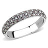 DA231 - High polished (no plating) Stainless Steel Ring with AAA Grade CZ in Multi Color