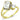 DA173 - IP Gold(Ion Plating) Stainless Steel Ring with AAA Grade CZ in Clear