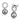 DA221 - High polished (no plating) Stainless Steel Earrings with Synthetic Pearl in Gray