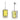 DA378 - High polished (no plating) Stainless Steel Earrings with Top Grade Crystal in Topaz