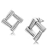DA333 - No Plating Stainless Steel Earrings with AAA Grade CZ in Clear