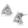 DA328 - No Plating Stainless Steel Earrings with AAA Grade CZ in Clear