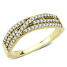 DA321 - IP Gold(Ion Plating) Stainless Steel Ring with AAA Grade CZ in Clear