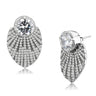 DA331 - No Plating Stainless Steel Earrings with AAA Grade CZ in Clear