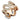 GL232 - IP Rose Gold(Ion Plating) Brass Ring with Top Grade Crystal in Aurora Borealis (Rainbow Effect)