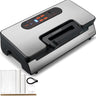 Vacuum Sealer Machine, 90Kpa 130W Powerful Dual Pump and Dual Sealing, Dry and Moist Food Storage, Automatic and Manual Air Sealing System with Built-in Cutter, with Seal Bag and External Hose