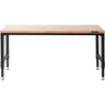 Adjustable Workbench, 72" L X 25" W Garage Worktable with Universal Wheels, 28-39.5" Heights & 3000 LBS Load Capacity, with Power Outlets & Hardwood Top & Storage & Foot Pads, for Office Home