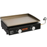 Commercial Griddle, 22.4" Heavy Duty Manual Flat Top Griddle, Countertop Gas Grill with Non-Stick Cooking Plate, Steel LPG Gas Griddle, H-Shaped Burner Restaurant Portable Grill, 22, 000 BTU