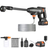 Cordless Pressure Washer, 580-PSI 1.1 GPM Portable Power Cleaner, Handheld High-Pressure Car Washer Gun with 4.0Ah Battery, Charger, 6-in-1 Nozzle, for Home/Floor Cleaning & Watering