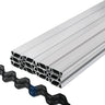 Spring Wire and Lock Channel, 6.56ft Spring Lock & U-Channel Bundle for Greenhouse, 40 Packs PE Coated Spring Wire & Aluminum Alloy Channel,Plastic Poly Film or Shade Cloth Attachment w/Screws