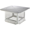 Chimney Cap, 12 x 12 inch, 304 Stainless Steel Fireplace Chimney Cover, Not Easily Toppled & Practical Accessories & Easy Installation, Fits Mesh Flue Covers Outside Clay Flue Shingles, Silver