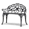 Outdoor Bench, 38.8 inches Metal Garden Bench for Outdoors,480 lbs Load Capacity Bench, Outdoor Garden Park Bench with Backrest and Armrests, Patio Bench for Garden, Park, Yard, Front Porch