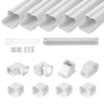Mini Split Line Set Cover 3-inch W 10Ft L, PVC Decorative Pipe Line Cover For Air Conditioner with 5 Straight Ducts & Full Components Easy to Install, Paintable for Heat Pumps, White