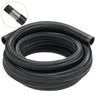 10AN Fuel Line Kit, 10 FT Fuel Hose Kit, 0.55" Nylon Stainless Steel Braided Fuel Line Oil/Gas/Diesel Hose End Fitting Kit, with 7 PCS Swivel Fitting Adapter Kit, Black