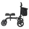 Folding Knee Scooter, Carbon Steel Steerable Knee Walker with Height-Adjustable Handlebar & Knee Pad, All-Terrain Solid Wheels, Dual Brakes, Leg Recovery Scooter for Broken Ankle Foot Injuries