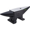Cast Steel Anvil, 110 Lbs(50kg) Single Horn Anvil with Large Countertop and Stable Base, High Hardness Rugged Round Horn Anvil Blacksmith, for Bending, Shaping